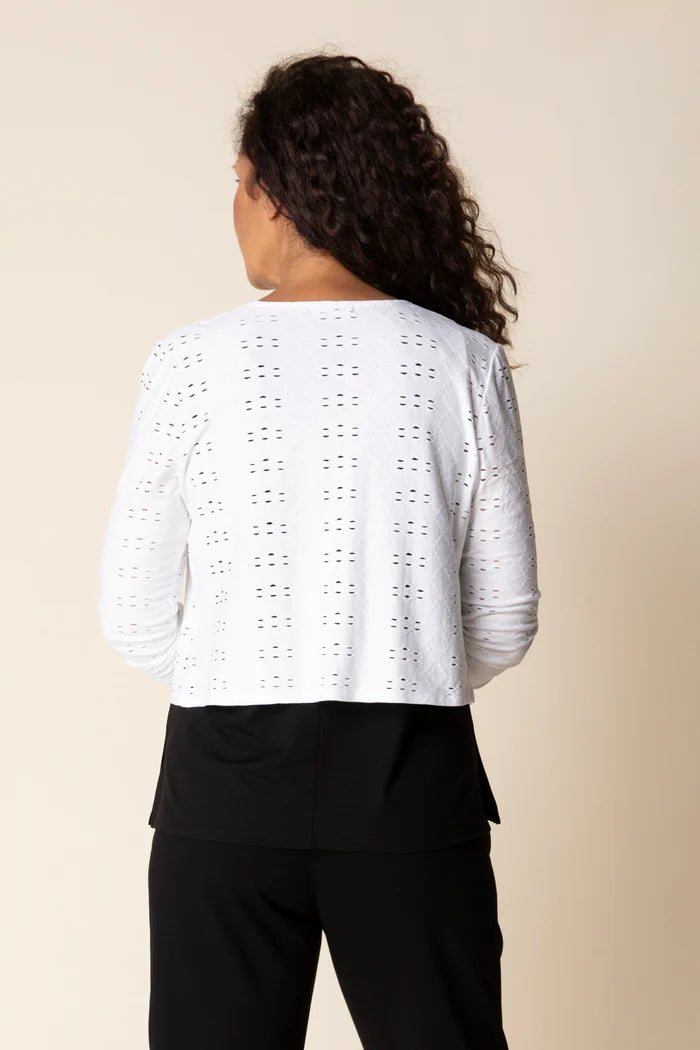 Eyelet Bloom Open Jacket