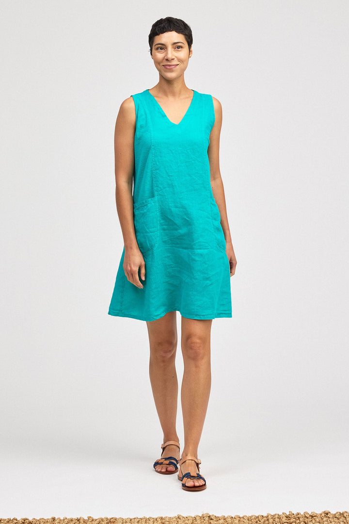 V-Neck Pocket Dress