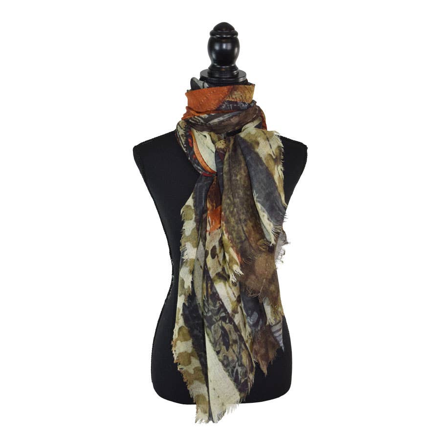 Montana Textured Autumn Collage Scarf