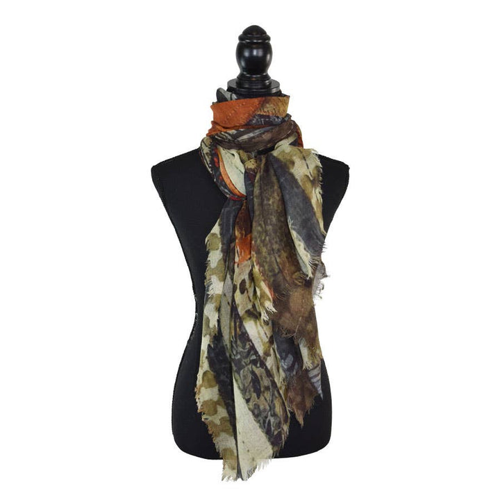 Montana Textured Autumn Collage Scarf
