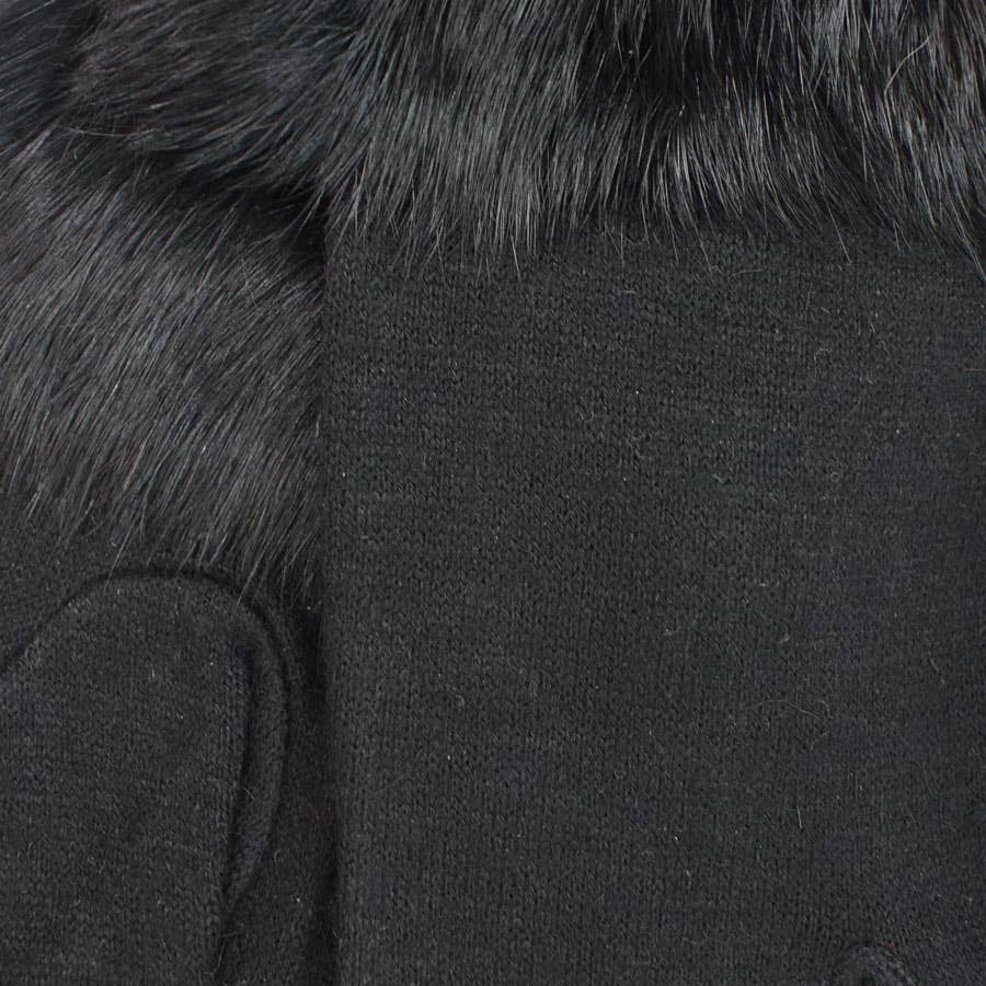 Lucetta Fur Cuff Plaid Gloves