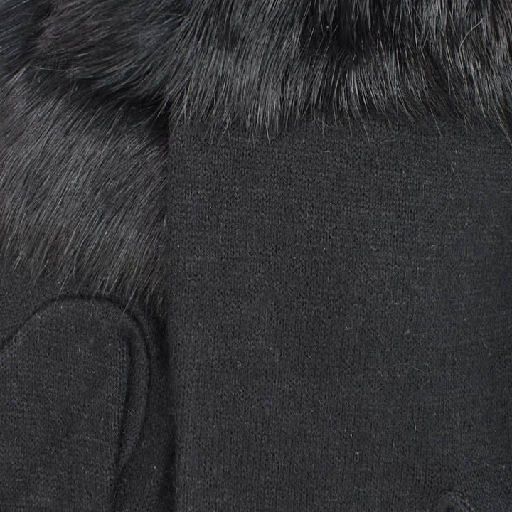 Lucetta Fur Cuff Plaid Gloves