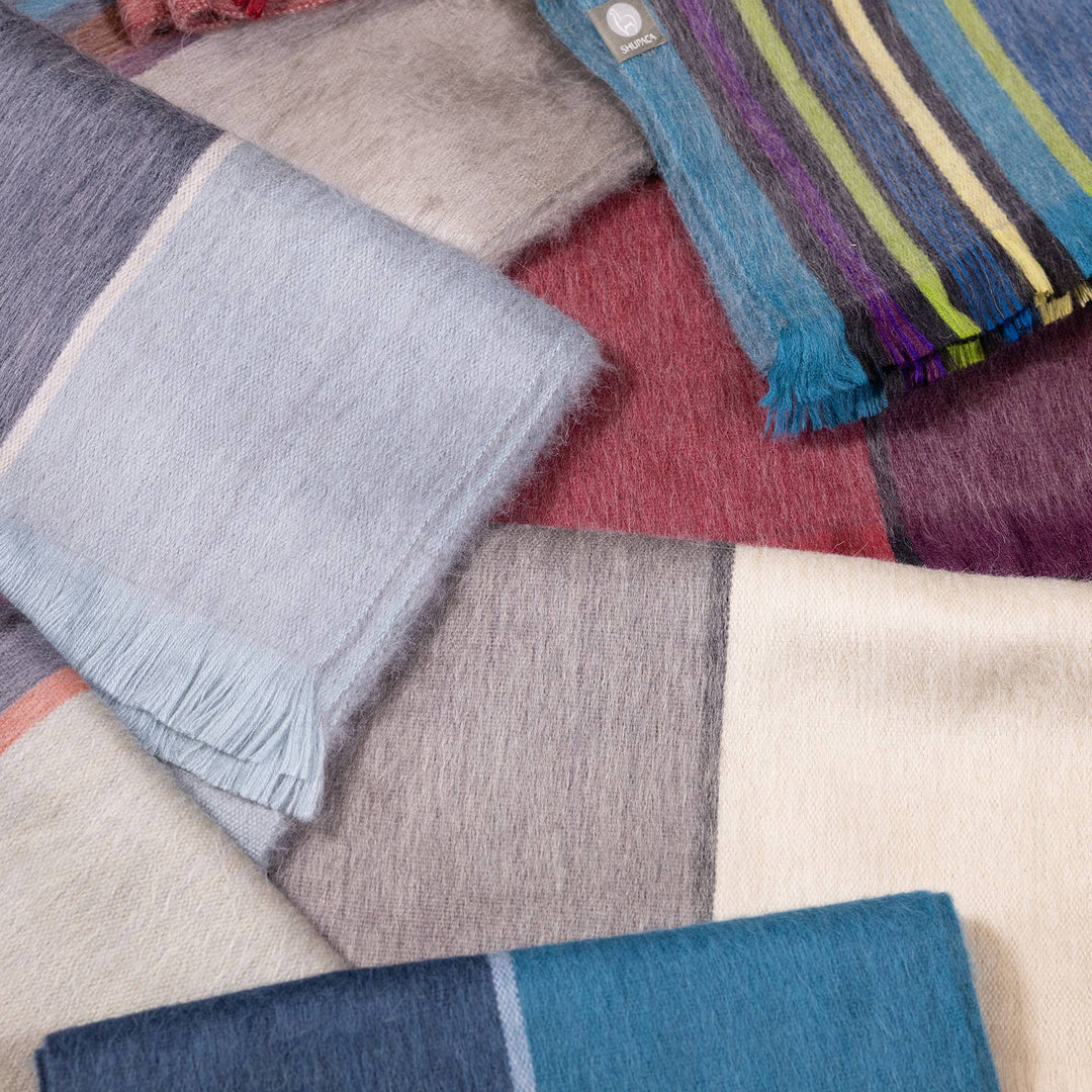 Alpaca Scarf - Blue Bird