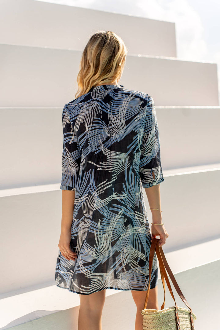 Palma Printed Shirt Dress in Silk Viscose