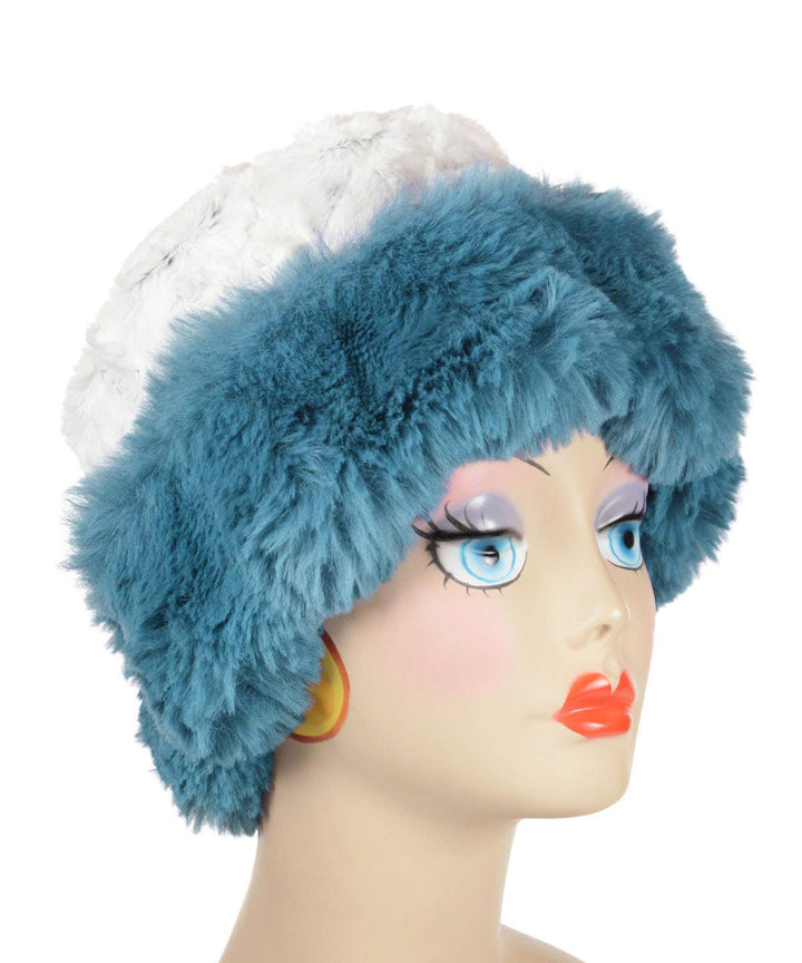 Cuffed Pillbox Hat in Enchanted Dreams Faux Furs
