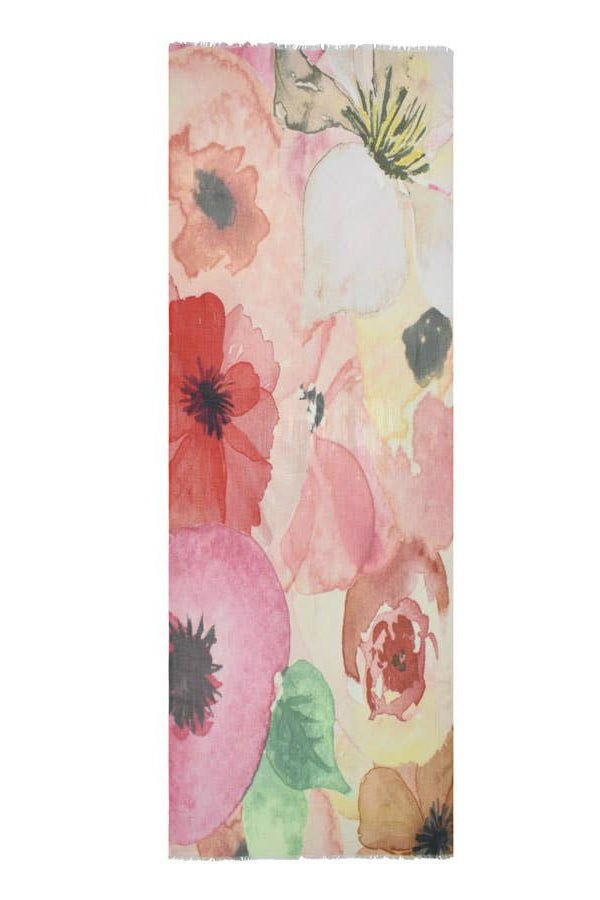 Shawnie Large Watercolor Floral Scrf