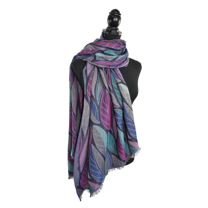 Devorah Woven Leaf Scarf