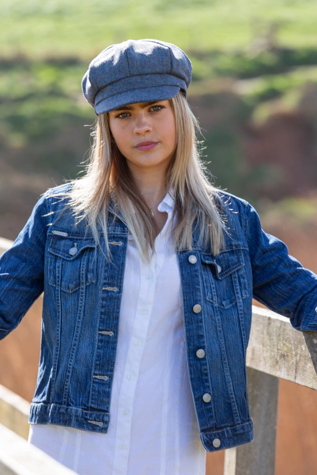 Tweed Wool Baker Boy Cap