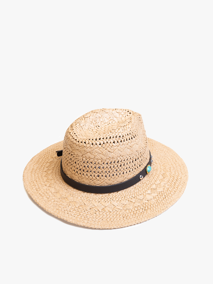 Hartley Straw Fedora w/ Leather Band