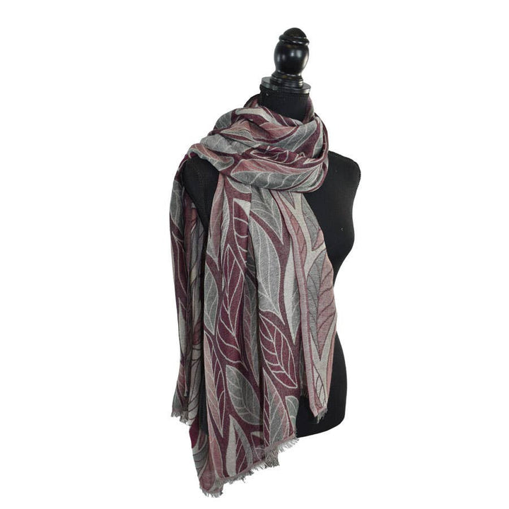 Devorah Woven Leaf Scarf