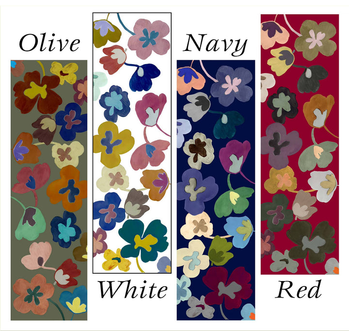 Cashmere Blend 'Flora' Art Scarf