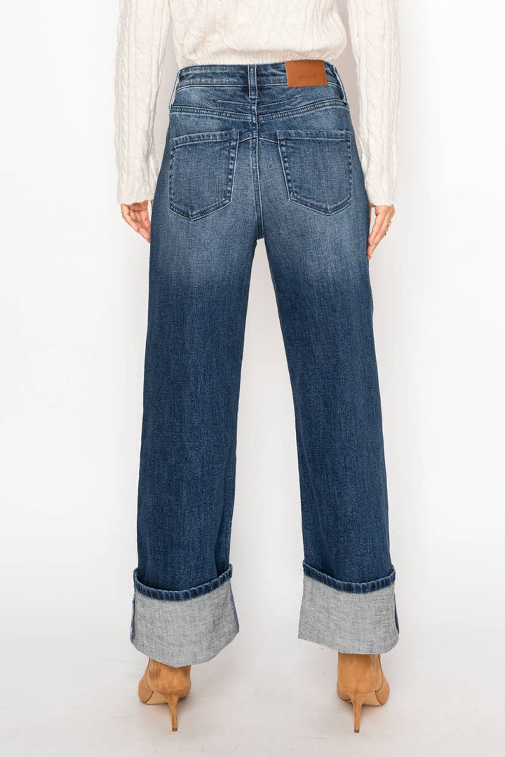 Inseam Transfer Tummy Control High Rise A-Wide Jeans
