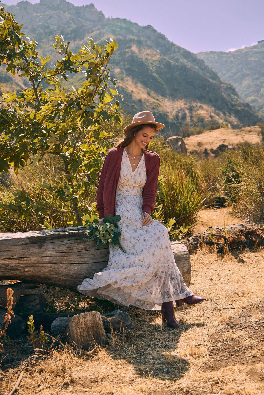 Dreamy Floral Mesh Maxi Dress With Smocked Waist