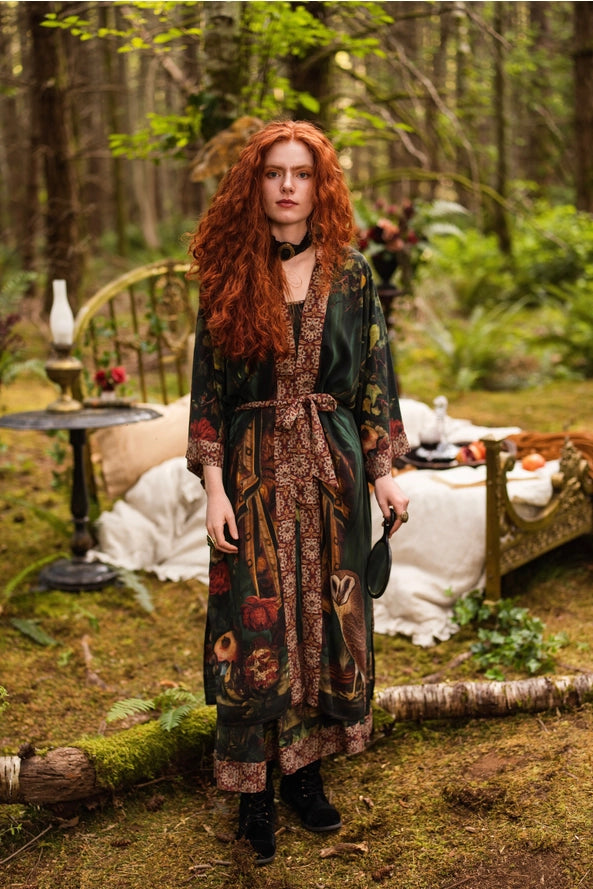 Solstice Opera Duster Kimono Robe ft. Persephone, Moon & Owl