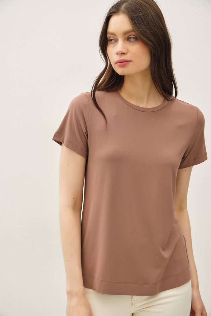 Bamboo/Modal Basic Round Neck T-Shirt