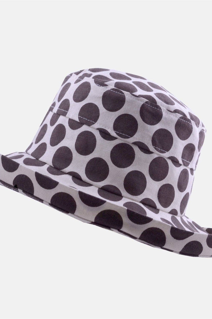 Spotty Cotton Sun Hat - Large Brim