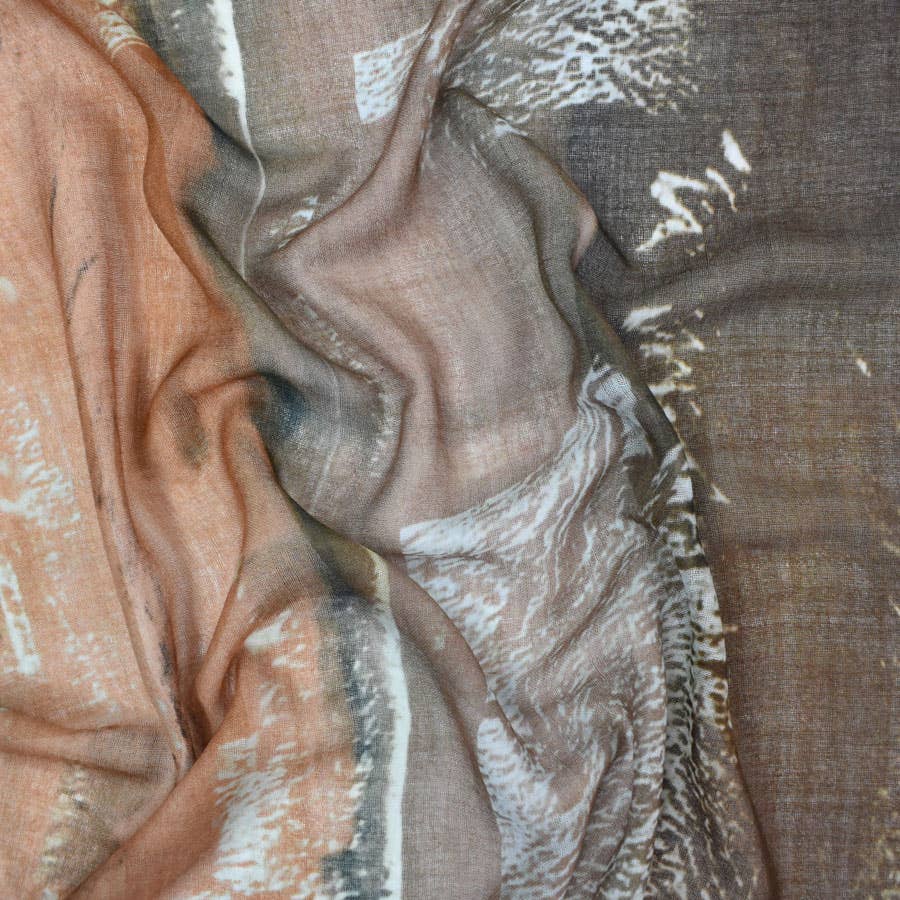 Brynlee Brushstroke Fine Wool Scarf