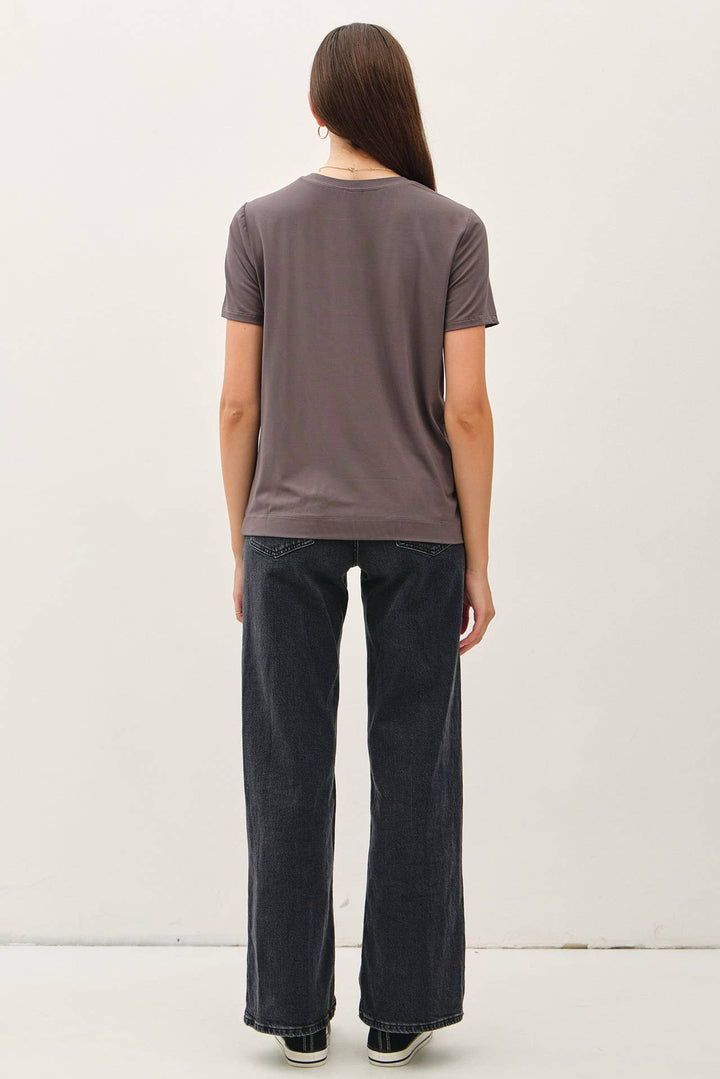 Bamboo/Modal Basic Round Neck T-Shirt