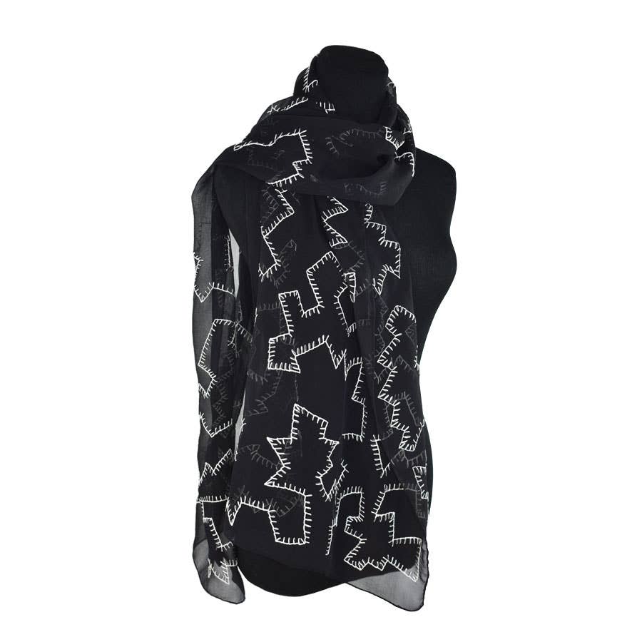 Laurent Handmade Embroidered Scarf