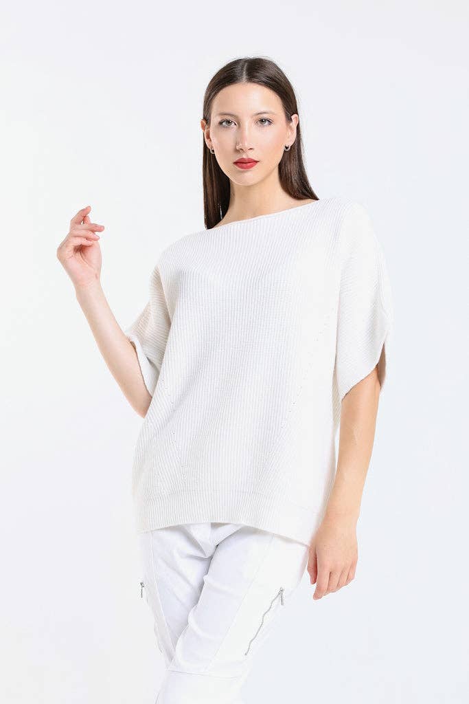 Colleen Seriously Soft SS Crew Ribbed Sweater