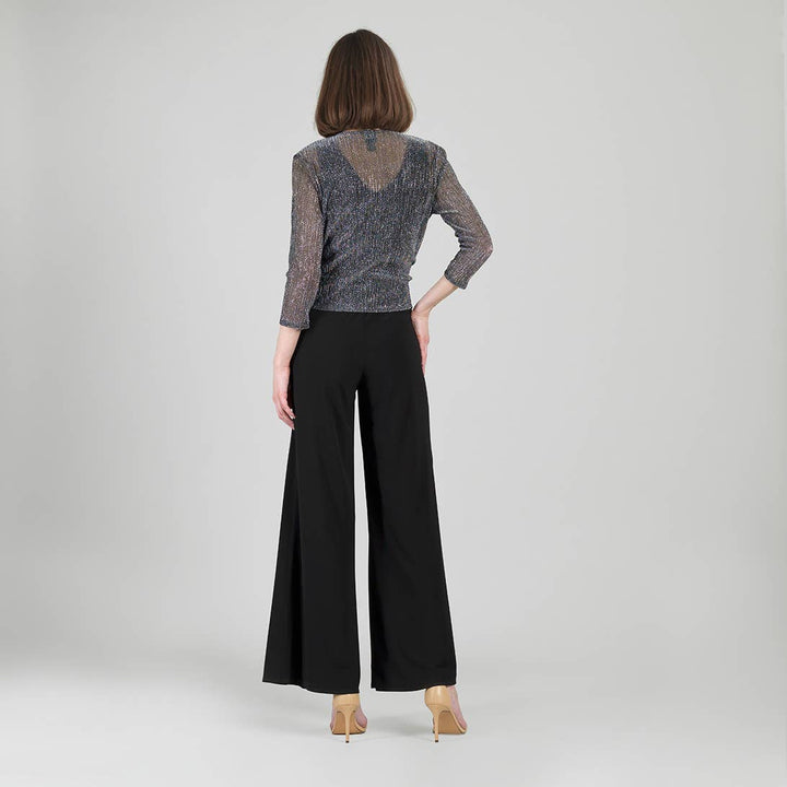 Sheer Shimmer Optional Tie Front Cardigan