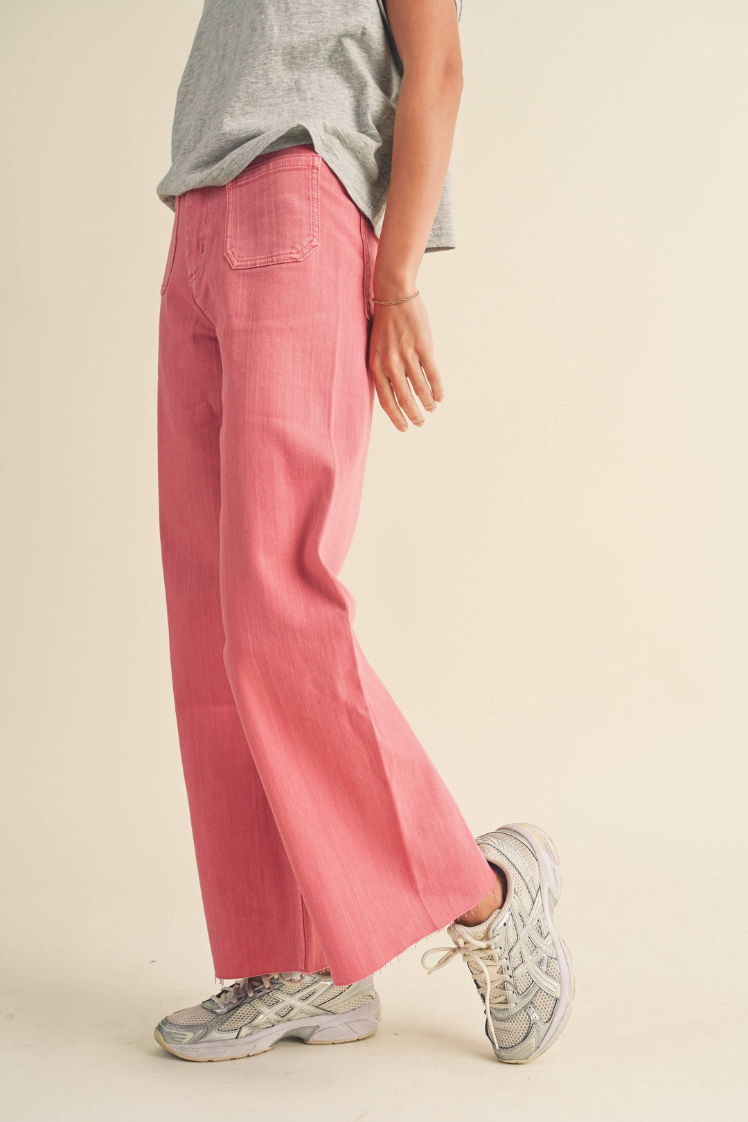 Straight Wide Leg Pants With Front Pocket
