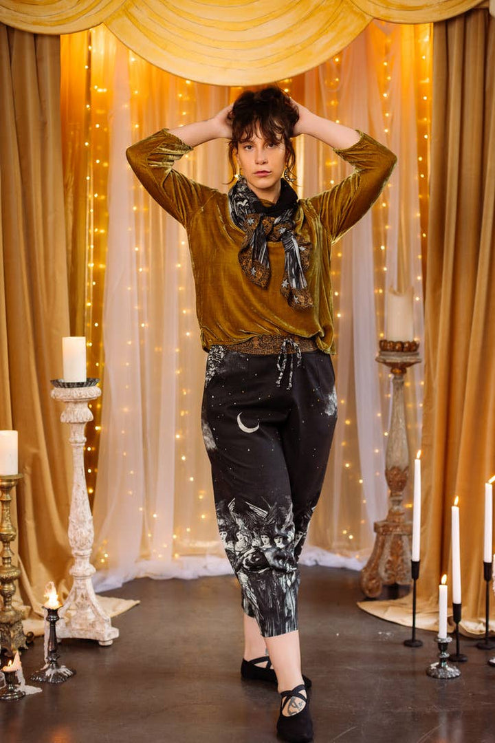 The Guardians Artist Pant w/ celestial print & angels