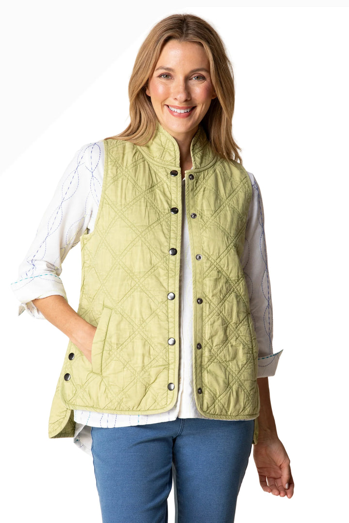 Washed Quilt Cotton Vest