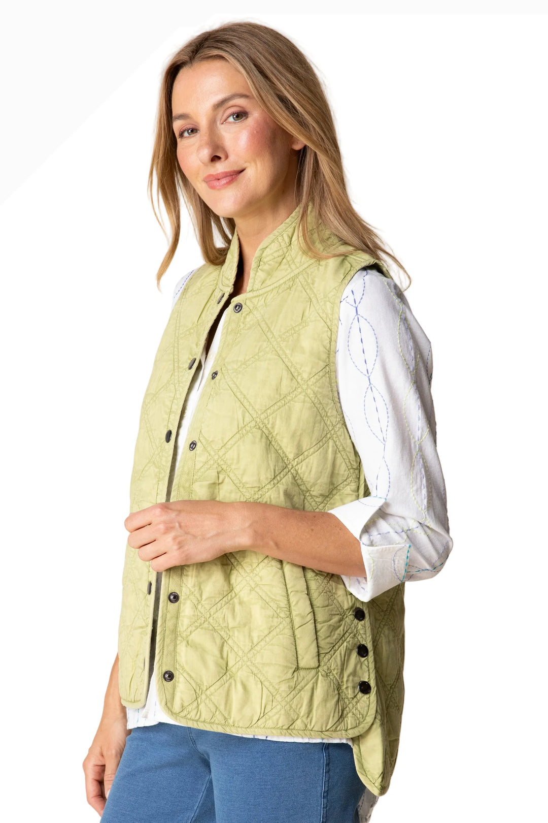 Washed Quilt Cotton Vest