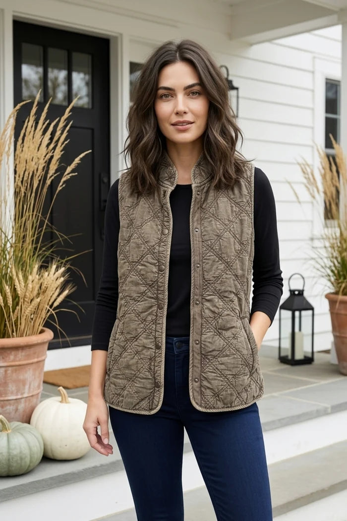Quilted Cotton Windjammer Vest