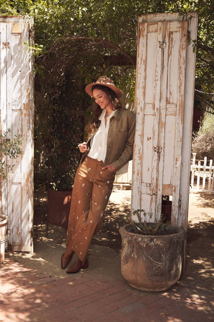 Versatile Luxe Stretchy Suede Jacket with Statement Pockets