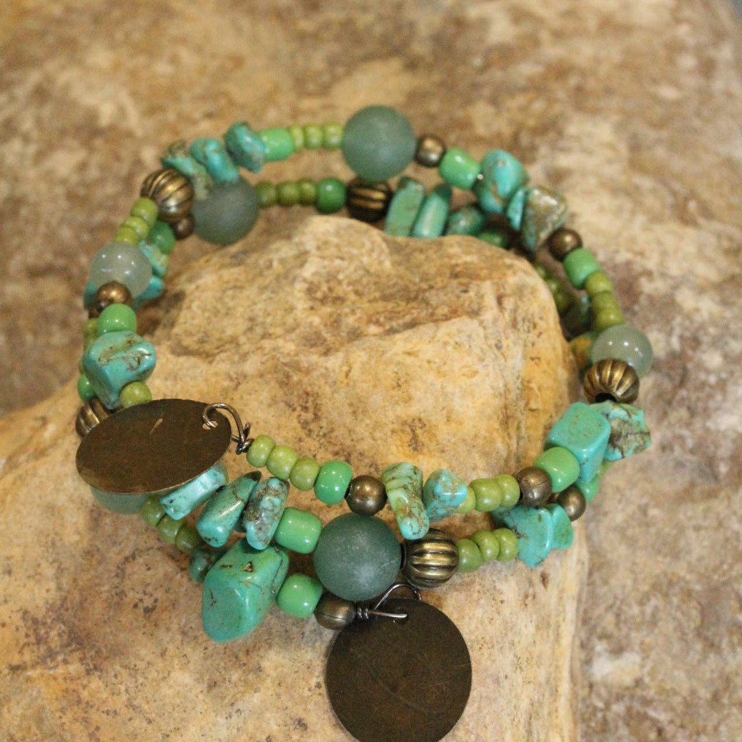 Czech Sun Rays Stone Wrap Bracelet