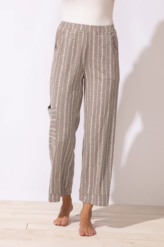Driftwood Stripe J Pocket Flood Pant