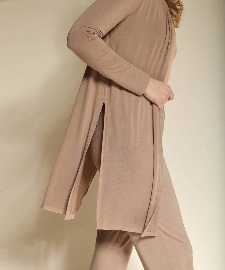 Bamboo Long Open Cardigan