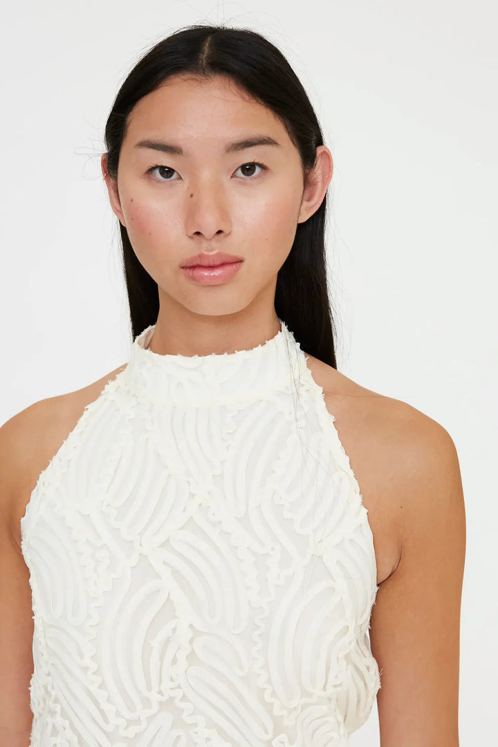 White Halter Top