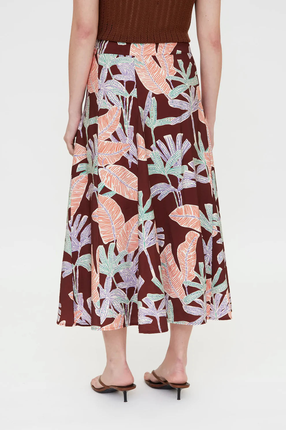 Long Skirt with Mangrove Print