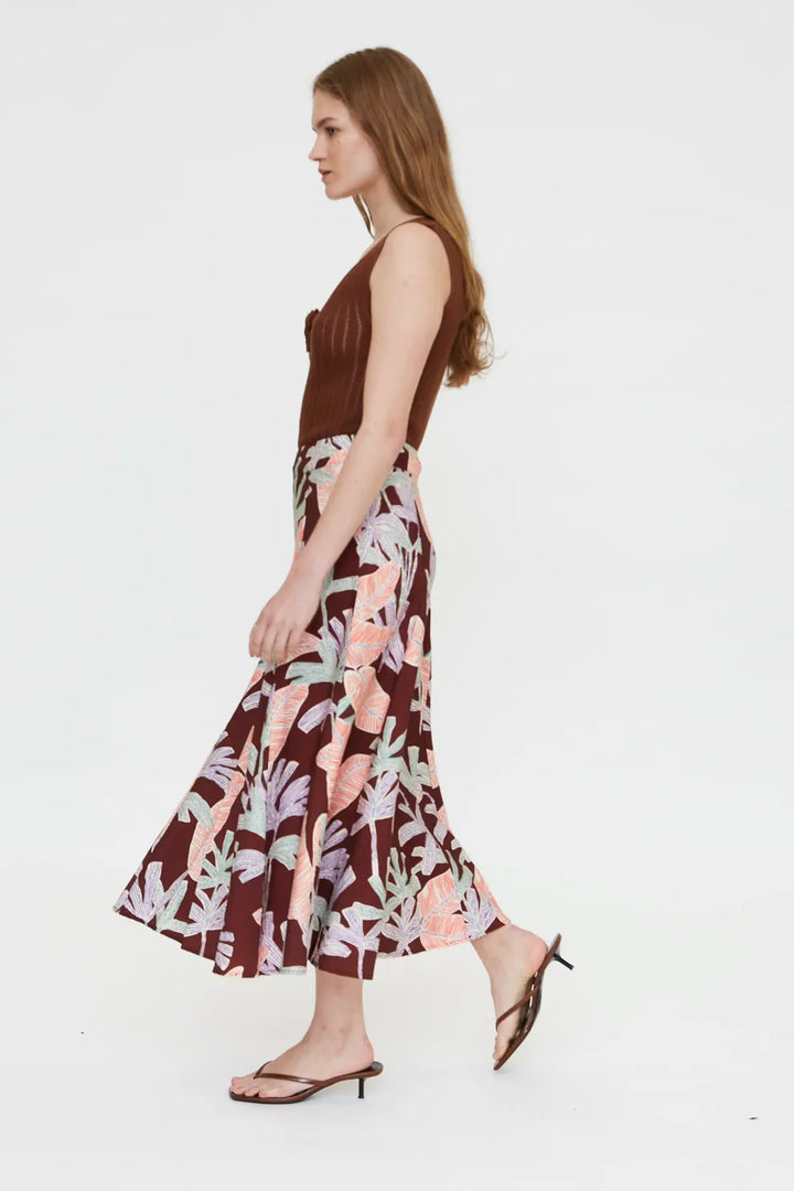 Long Skirt with Mangrove Print