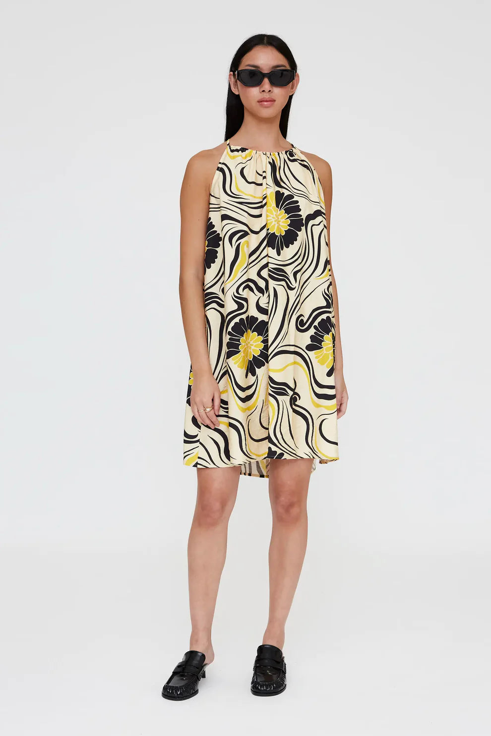 Short Dress with Prague Print