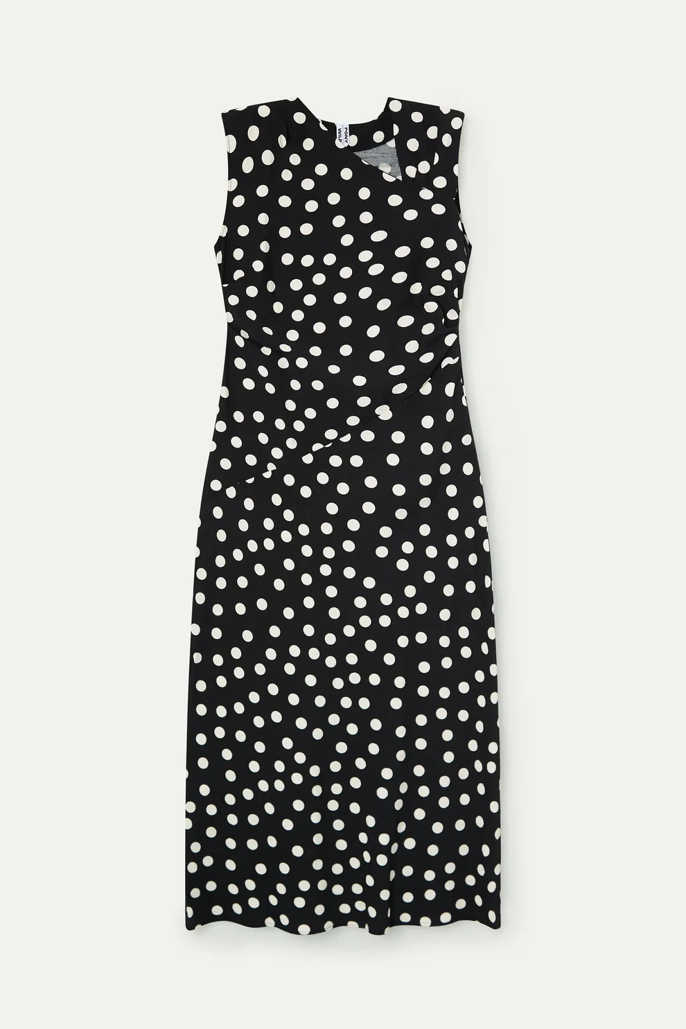 Long Dress with Black and White Knit Print