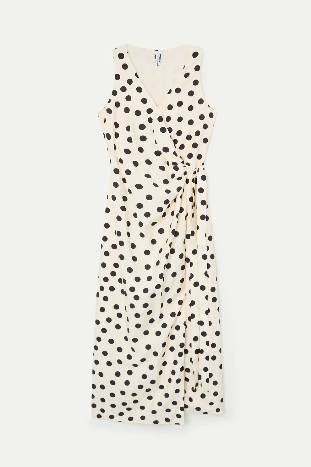 Black and White Polka Dot Midi Dress