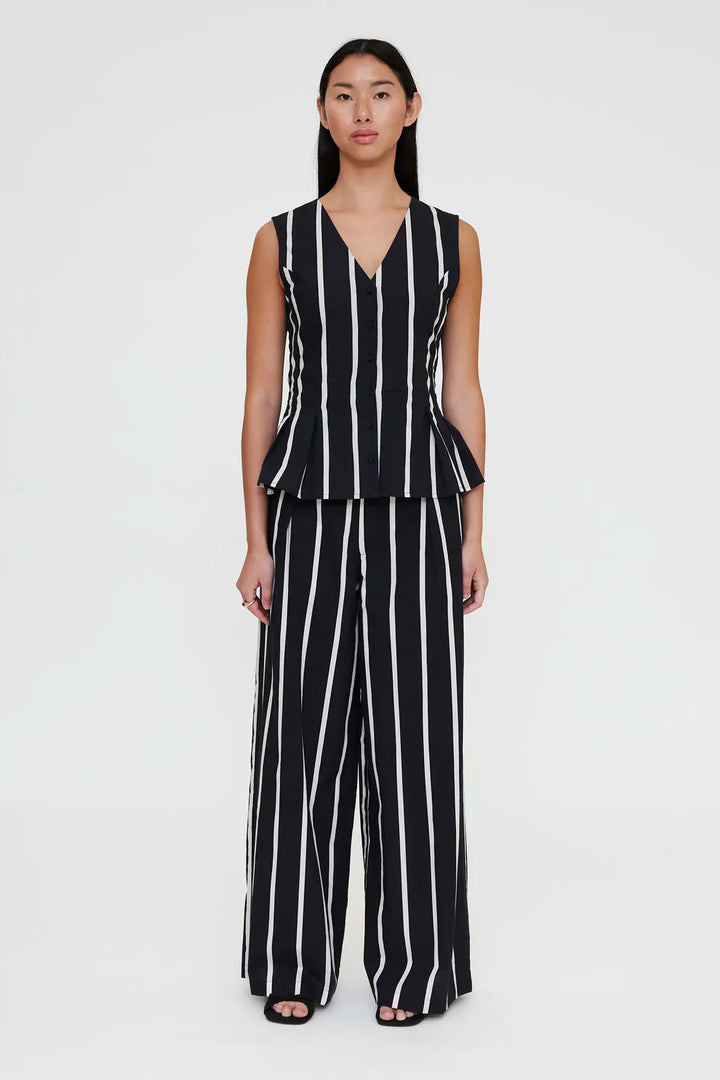 Grimaud Black Print Trousers