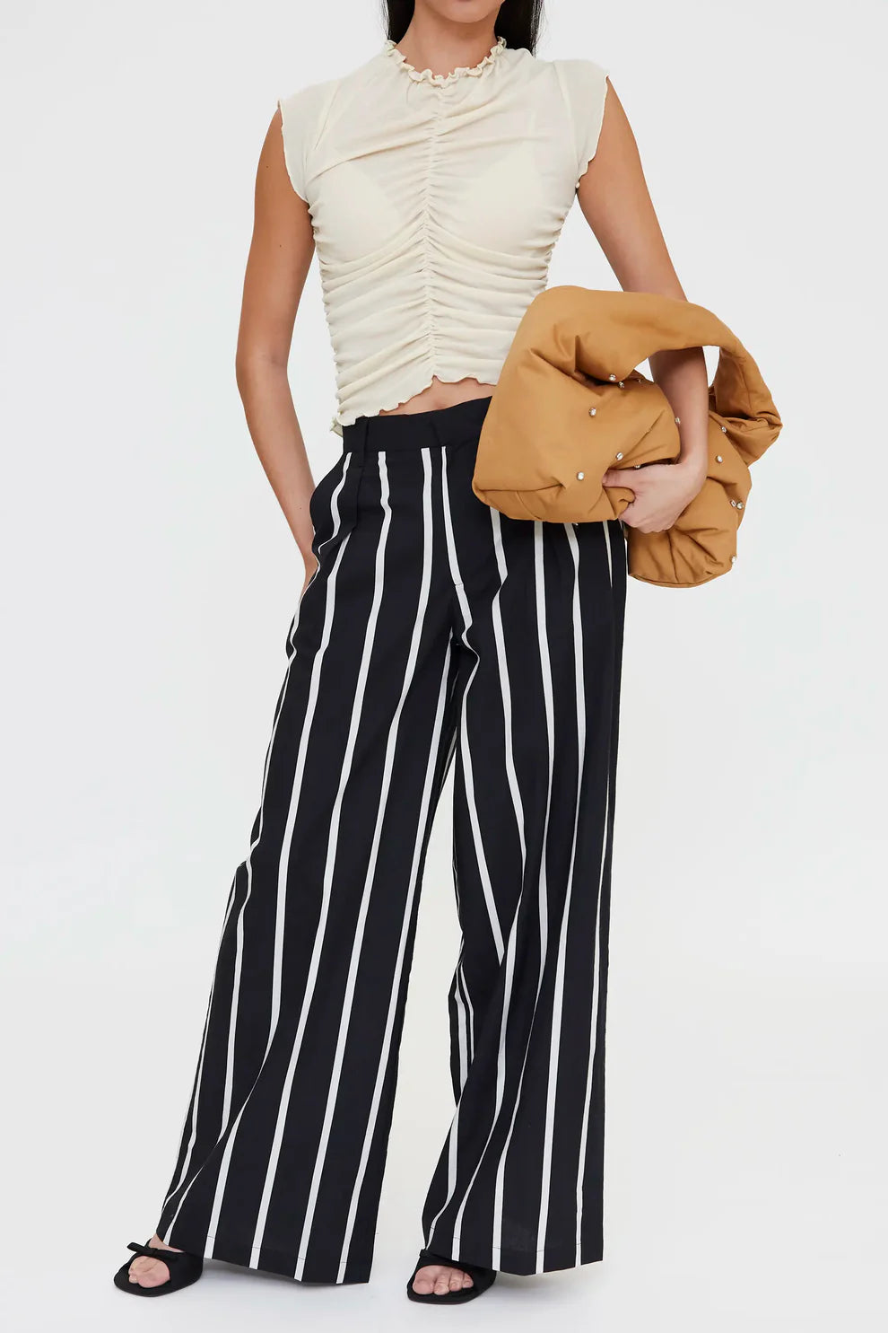 Grimaud Black Print Trousers