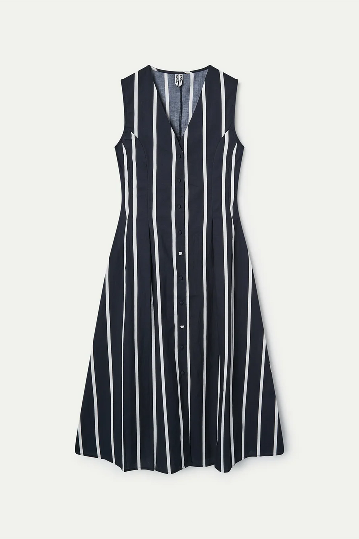 Grimaud Black Print Midi Dress