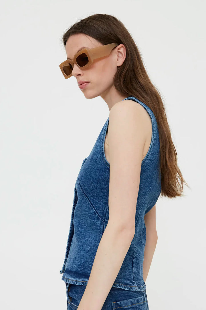 Blue Denim Vest