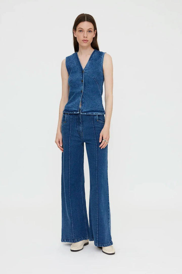 Blue Denim Vest