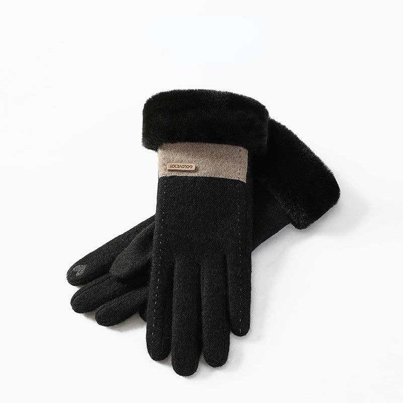 Gloving - Windproof Wool Blending Gloves With Cuff