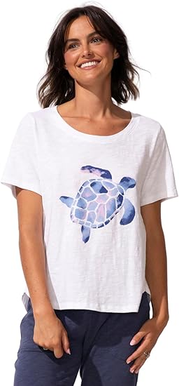 Destination Turtle High Lo Short Sleeve Tee
