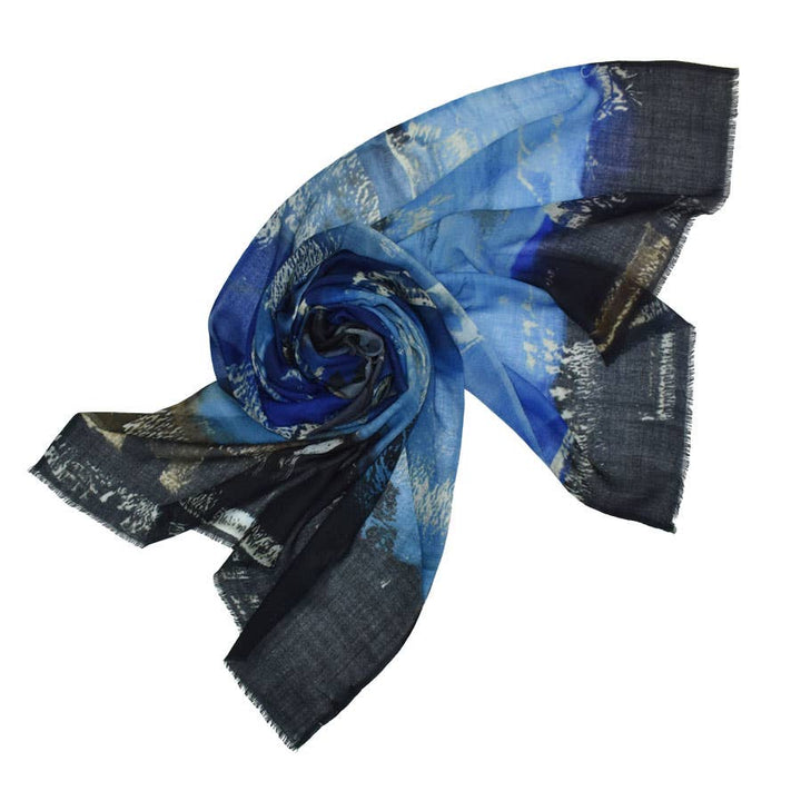 Brynlee Brushstroke Fine Wool Scarf