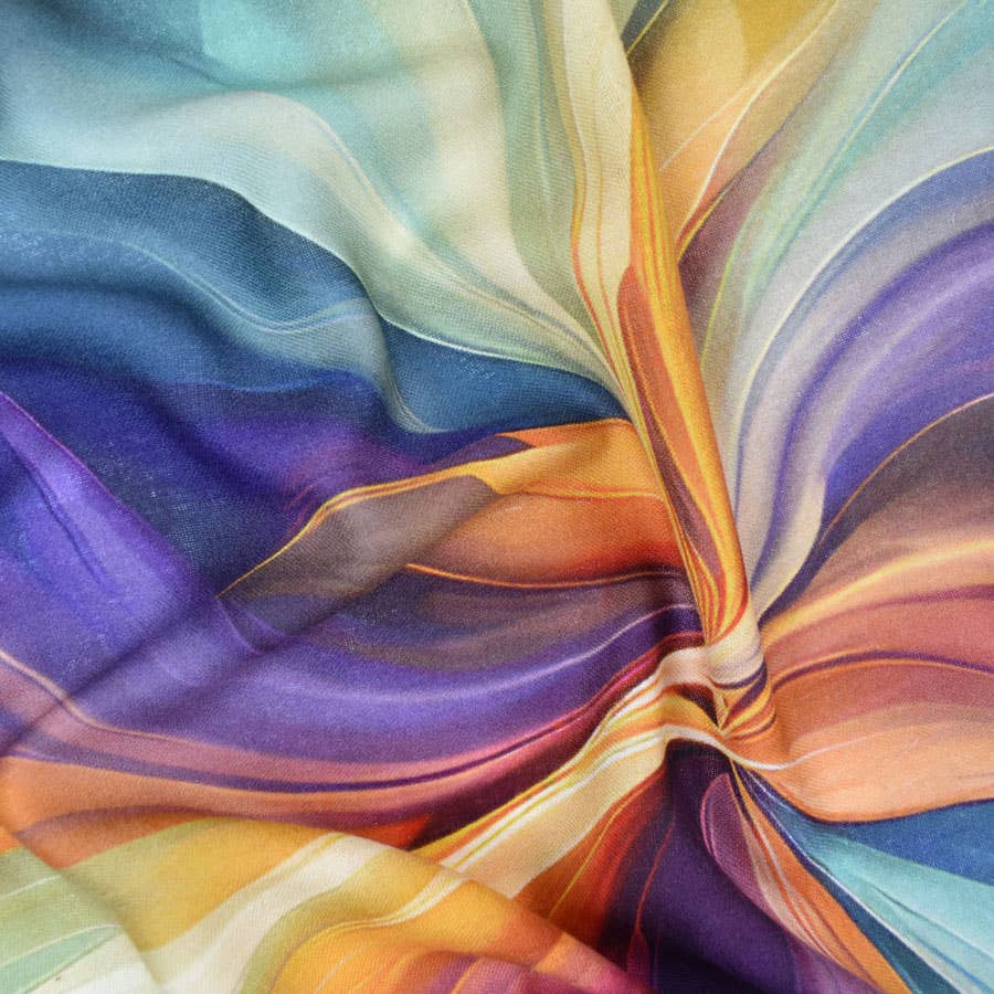 Treviso Colorful Abstract Swirl Scarf