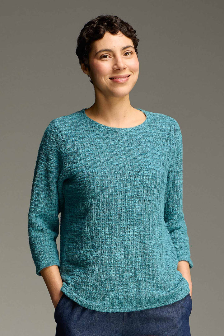 3/4 Sleeve Boatneck Top